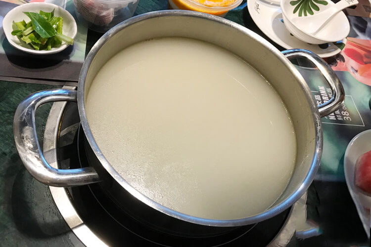 家庭涮火锅准备的食材