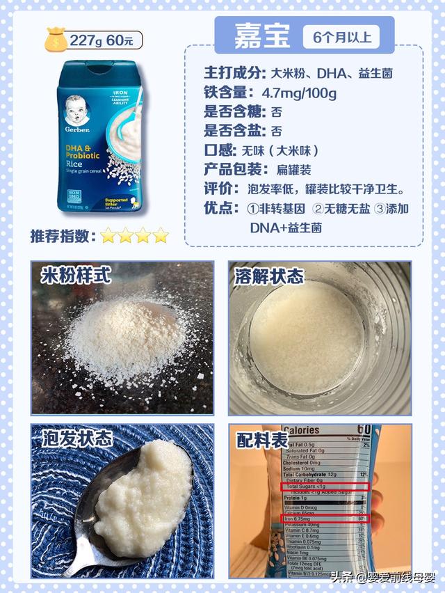 宝宝第一口米粉吃什么样的 七款主流宝宝第一口米粉辅食测评(4)